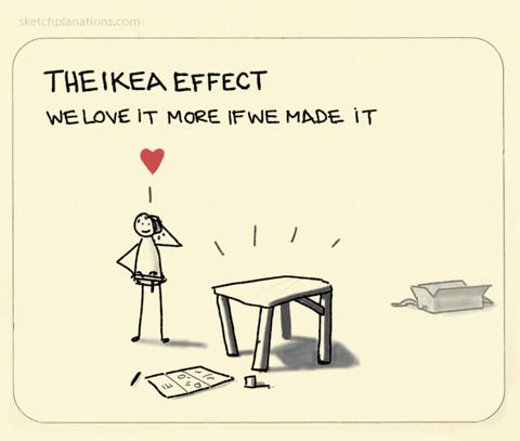 Cognitive biases in software design - The IKEA effect